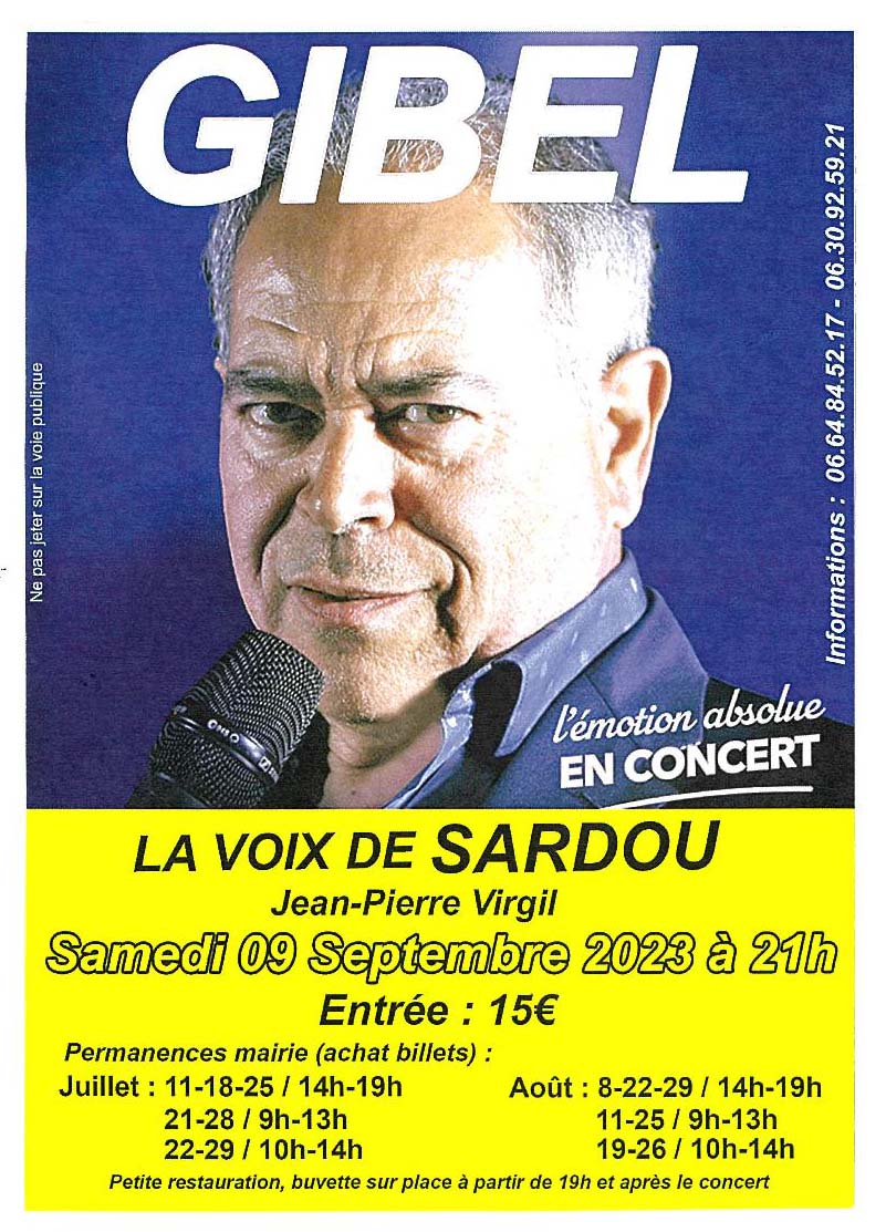 CONCERT « La Voix De Sardou » GIBEL